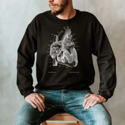 Herz II Unisex Sweatshirt - Chalkboard | Codex Anatomicus Outlet