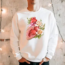 Herz II Unisex Sweatshirt - Floral | Codex Anatomicus New