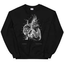 Herz II Unisex Sweatshirt - Chalkboard | Codex Anatomicus Outlet