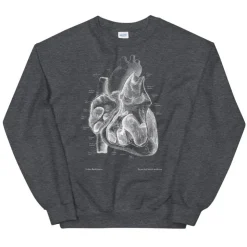 Herz II Unisex Sweatshirt - Chalkboard | Codex Anatomicus Outlet