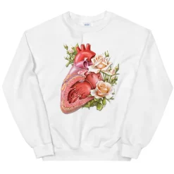 Herz II Unisex Sweatshirt - Floral | Codex Anatomicus New