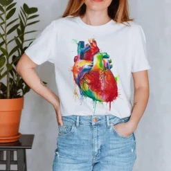 Herz II Unisex T-Shirt - Aquarell | Codex Anatomicus Online