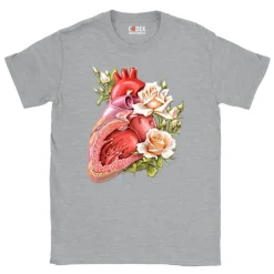 Herz II Unisex T-Shirt - Floral | Codex Anatomicus Discount