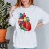Herz III Unisex Sweatshirt - Aquarell | Codex Anatomicus Online