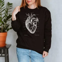 Herz III Unisex Sweatshirt - Chalkboard | Codex Anatomicus Clearance