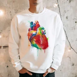 Herz III Unisex Sweatshirt - Aquarell | Codex Anatomicus Online