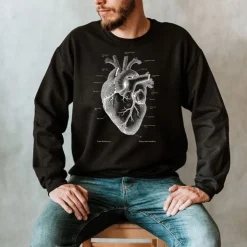 Herz III Unisex Sweatshirt - Chalkboard | Codex Anatomicus Clearance