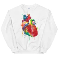 Herz III Unisex Sweatshirt - Aquarell | Codex Anatomicus Online
