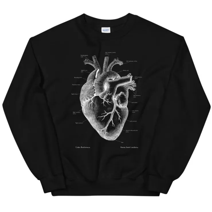 Herz III Unisex Sweatshirt - Chalkboard | Codex Anatomicus Clearance