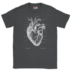 Herz III Unisex T-Shirt - Chalkboard | Codex Anatomicus Discount