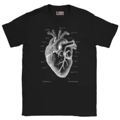 Herz III Unisex T-Shirt - Chalkboard | Codex Anatomicus Discount