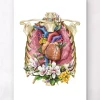 Herz, Lunge und Brustkorb - Floral - Weiß | Codex Anatomicus Fashion
