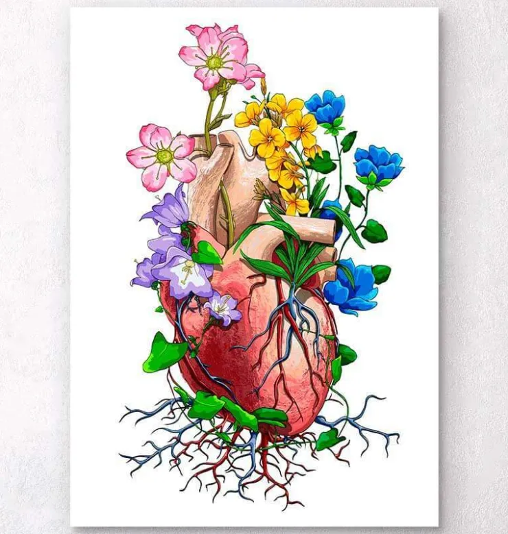 Herz mit Blumen | Codex Anatomicus New