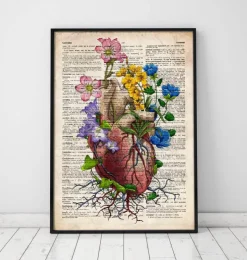 Herz mit Blumen - Altes Wörterbuch | Codex Anatomicus Hot