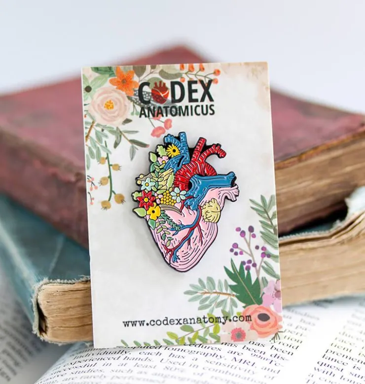 Herz mit Blumen - Emaille Pin | Codex Anatomicus Sale