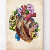 Herz mit Blumen II - Altes Papier | Codex Anatomicus Clearance