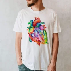 Herz Unisex T-Shirt - Aquarell | Codex Anatomicus Hot