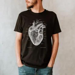 Herz Unisex T-Shirt - Chalkboard | Codex Anatomicus Discount