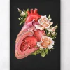 Herzanatomie - Floral - Schwarz | Codex Anatomicus Fashion