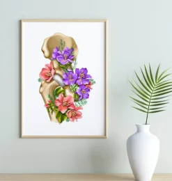 Hüfte Anatomie - Floral - Weiß | Codex Anatomicus Sale