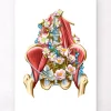 Iliacus- und Psoas-Muskeln - Floral - Weiß | Codex Anatomicus Hot