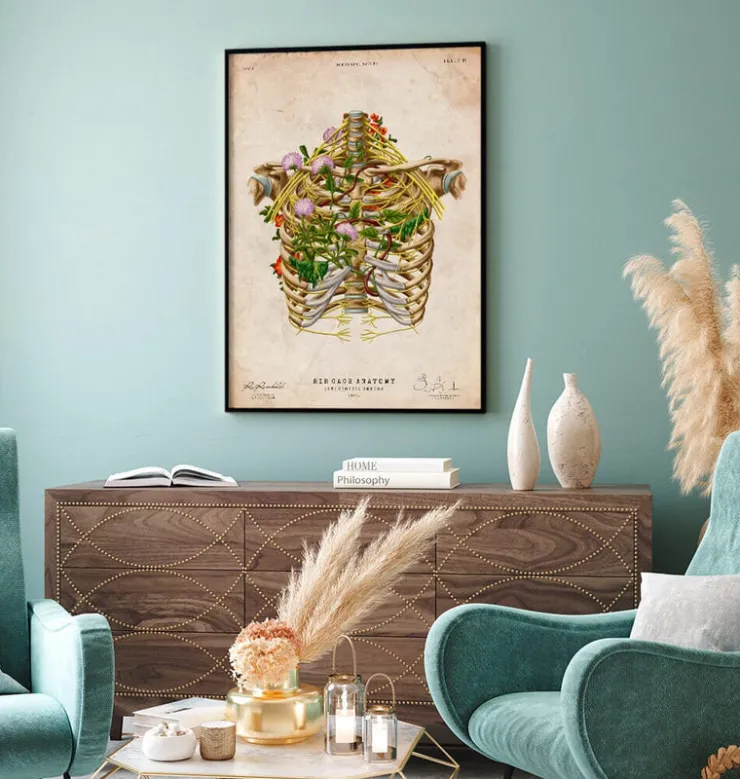 Interkostalnerv - Floral - Vintage | Codex Anatomicus Online