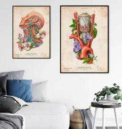 Kehlkopf, Schilddrüse und Aorta - Altes Papier | Codex Anatomicus Online