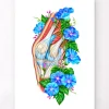 Knie Anatomie II - Floral - Weiß | Codex Anatomicus Clearance