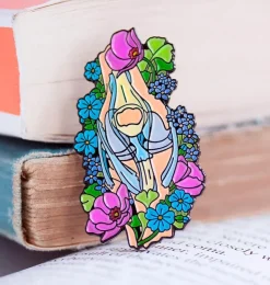 Knie mit Blumen - Emaille Pin | Codex Anatomicus Fashion