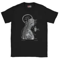 Kopf Abschnitt II Unisex T-Shirt - Chalkboard | Codex Anatomicus Outlet