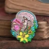 Kopfteil und Gehirn mit Blumen - Emaille Pin | Codex Anatomicus Outlet