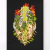Lenden-Kreuz-Geflecht - Floral - Schwarz | Codex Anatomicus Outlet