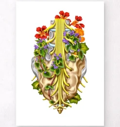 Lenden-Kreuz-Geflecht - Floral - Weiß | Codex Anatomicus Discount