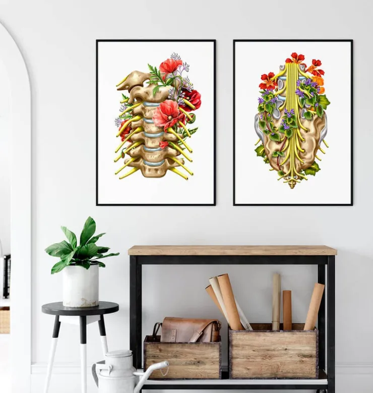 Lenden-Kreuz-Geflecht - Floral - Weiß | Codex Anatomicus Discount