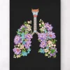 Lungen Anatomie - Floral - Schwarz | Codex Anatomicus Discount