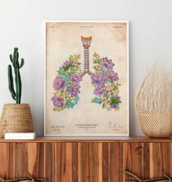 Lungen Anatomie - Floral - Vintage | Codex Anatomicus Hot