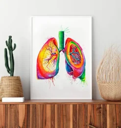 Lungen Anatomie - Aquarell | Codex Anatomicus New