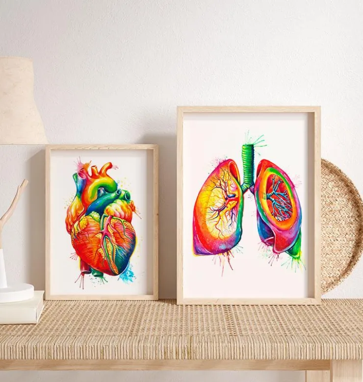 Lungen Anatomie - Aquarell | Codex Anatomicus New