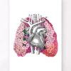 Lungen Anatomie II - Floral - Weiß | Codex Anatomicus New