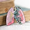 Lungen mit Blumen - Emaille Pin | Codex Anatomicus Outlet