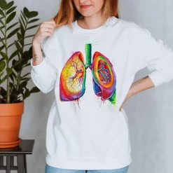 Lungen Unisex Sweatshirt - Aquarell | Codex Anatomicus Sale
