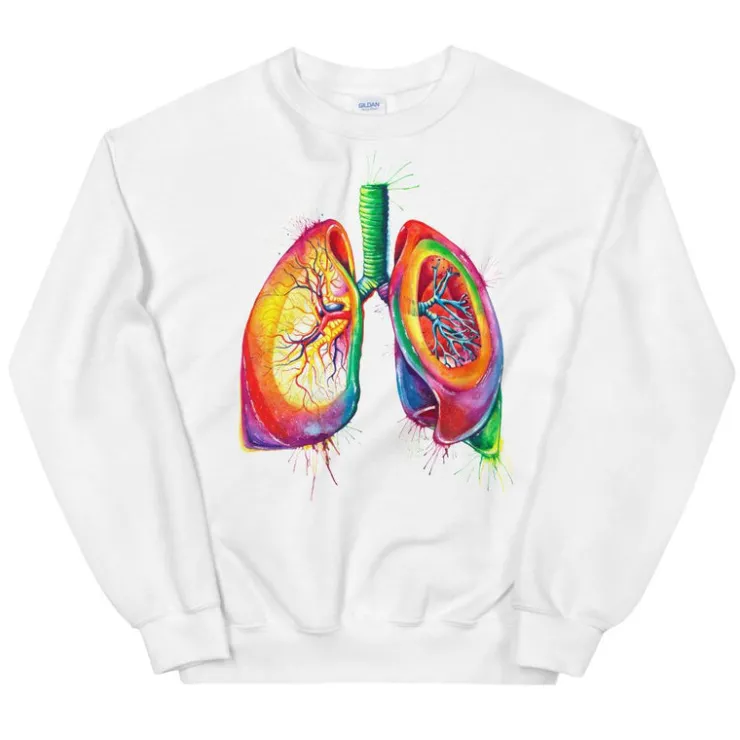 Lungen Unisex Sweatshirt - Aquarell | Codex Anatomicus Sale