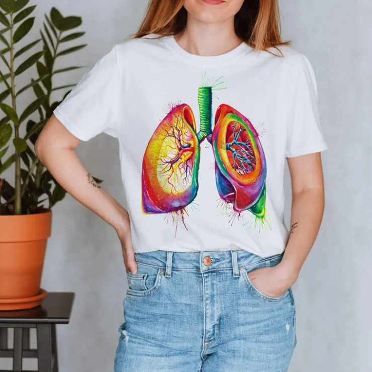 Lungen Unisex T-Shirt - Aquarell | Codex Anatomicus Online