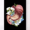 Magen Anatomie - Floral - Schwarz | Codex Anatomicus Best