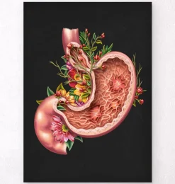 Magengeschwür - Floral - Schwarz | Codex Anatomicus Fashion