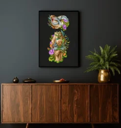 Meniskusriss - Floral - Schwarz | Codex Anatomicus Hot