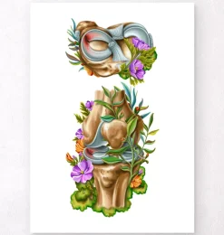 Meniskusriss - Floral - Weiß | Codex Anatomicus Fashion