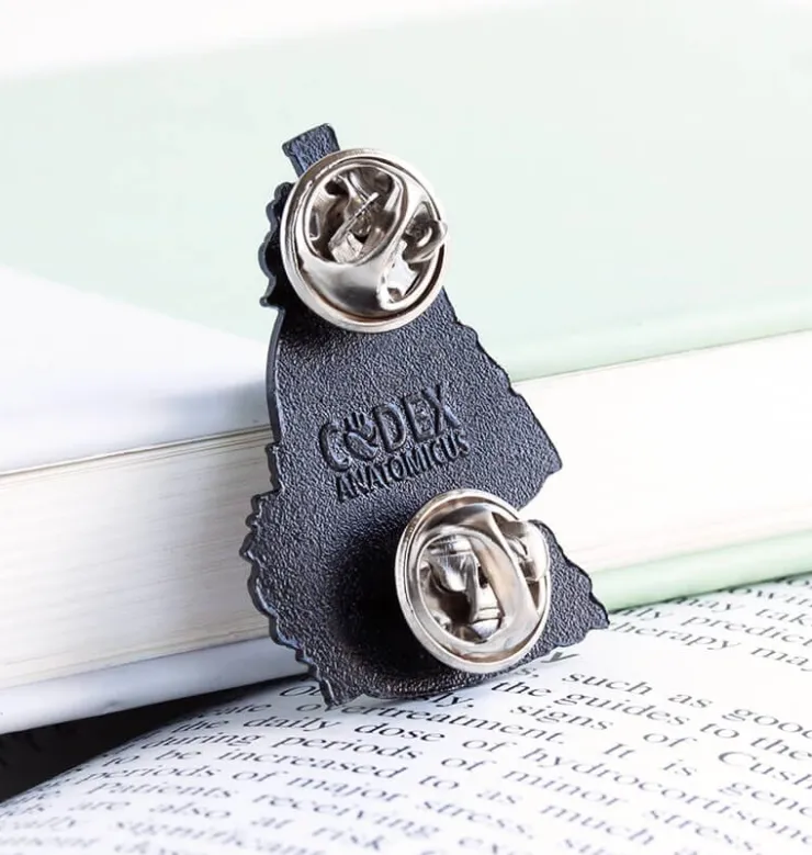 Mikroskop mit Blumen - Emaille Pin | Codex Anatomicus Discount