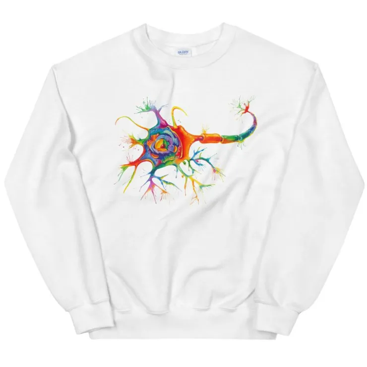 Neuron Unisex Sweatshirt - Aquarell | Codex Anatomicus Hot