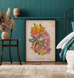 Niere Anatomie II - Floral - Vintage | Codex Anatomicus Fashion